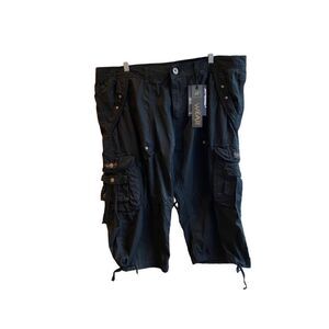 NWT D. G. WANGZ I men’s black multi pocket plus size cargo shorts size 2X